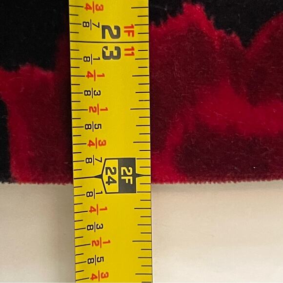 Talbots Black W Red Floral Pure Cotton Velvet Party Event Jacket NWOT Size 10 - Picture 12 of 12